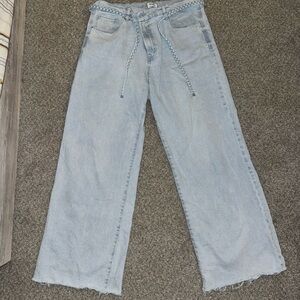 Kensie Light Blue Wide-Leg Jeans